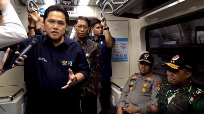 Erick Thohir Pede LRT Jabodebek Jadi Solusi Bagi Kemacetan dan Polusi di Jakarta