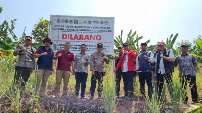 Satgas BLBI melakukan penyitaan aset berupa tanah milik obligor Bank PDFCI (BTO) di Cianjur, Jawa Barat.